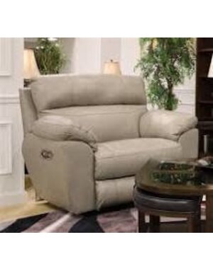 Jackson Furniture Costa Leather Lay Flat Recliner-Putty