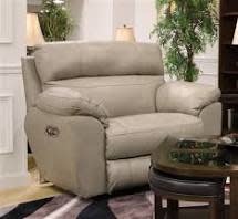 Jackson Furniture Costa Leather Lay Flat Recliner-Putty