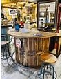 Half Moon Bar - Distressed 66 1/2"W