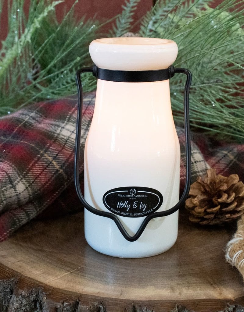 Milkbottle Candle: Holly and Ivy
