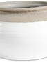 White and Natural Stone Ceramic Pots 12.5"
