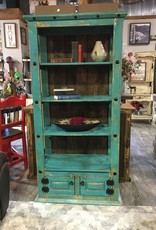 Old World Bookshelf - Turquoise