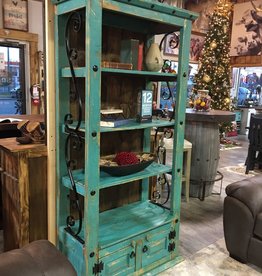 Old World Bookshelf - Turquoise