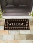 Diamond Border Metallic Welcome Coir Mat