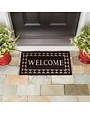 Diamond Border Metallic Welcome Coir Mat