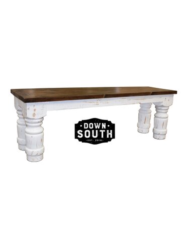 6' Santa Rita Bench - White