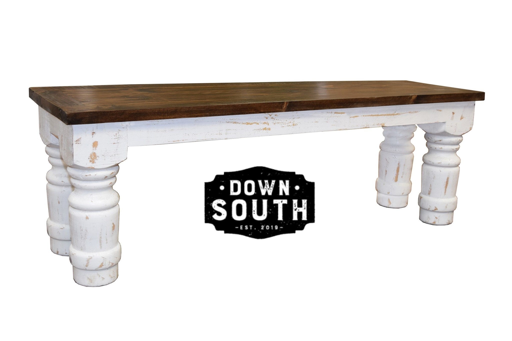 6' Santa Rita Bench - White
