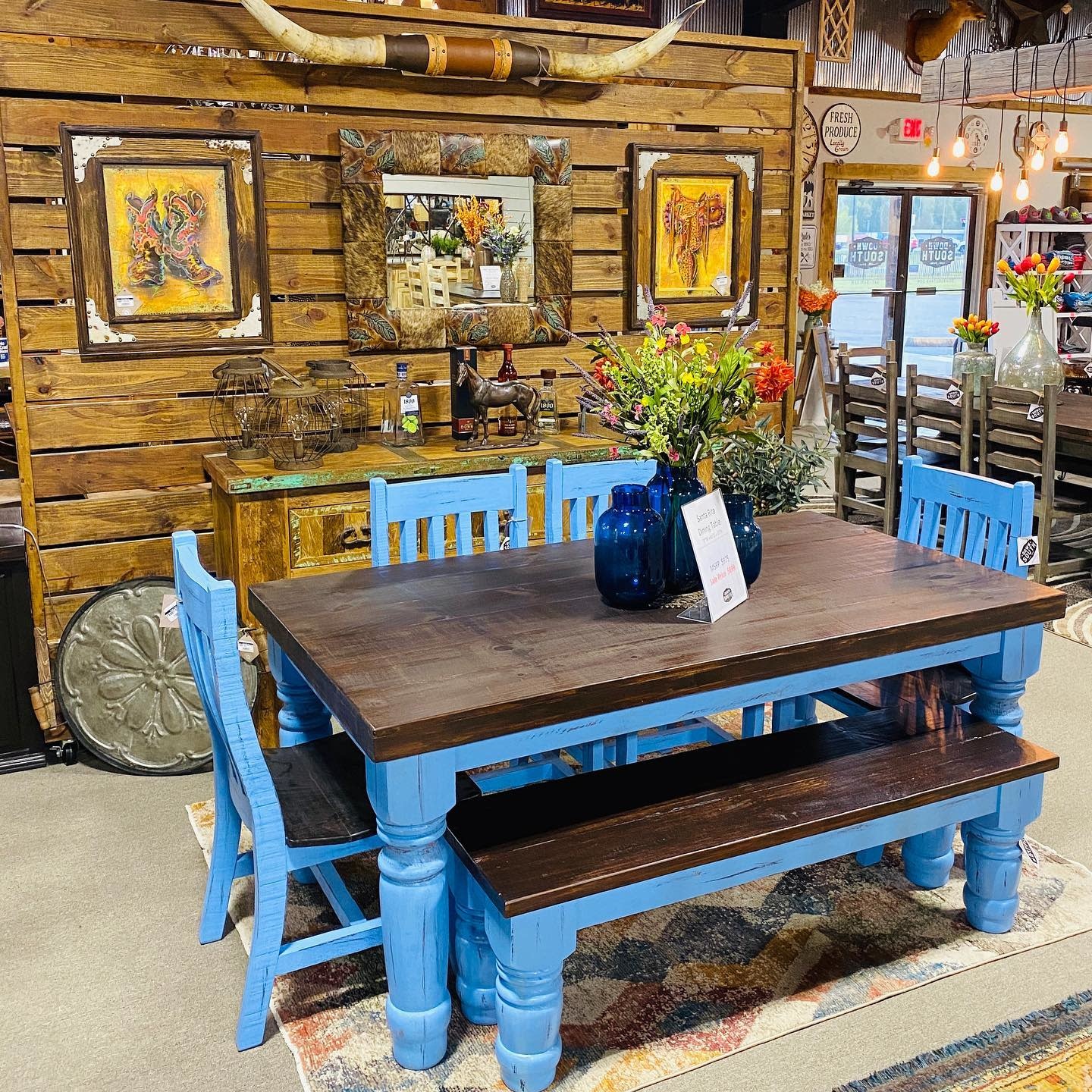 6' Santa Rita Bench - Blue