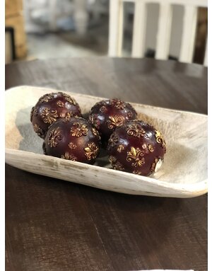 Fleur De Lis Decorative Balls
