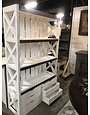Crate Bookcase w/3 Shelves/6 Drawers/Paint/Dist White