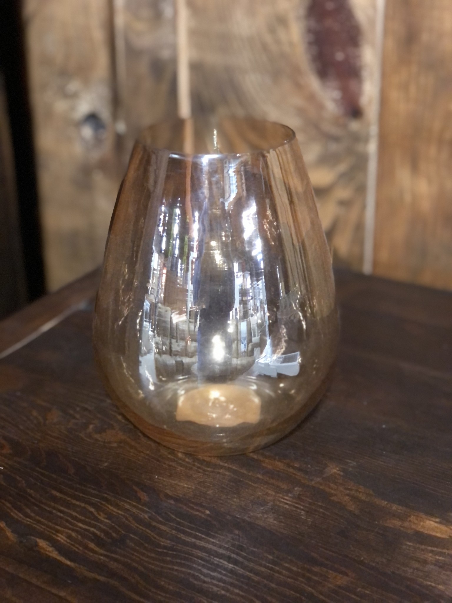 Amber Votive Candle Holder