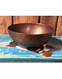 11.25" Metal Bowl with Antiqued Copper Finish