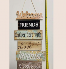 Welcome Friends Wood Wall Decor