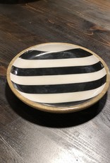 Wooden Black and White Plate Small