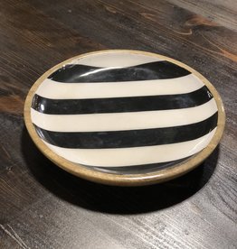 Wooden Black and White Plate Small