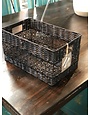 Tall Copper & Black Rectangle Basket L
