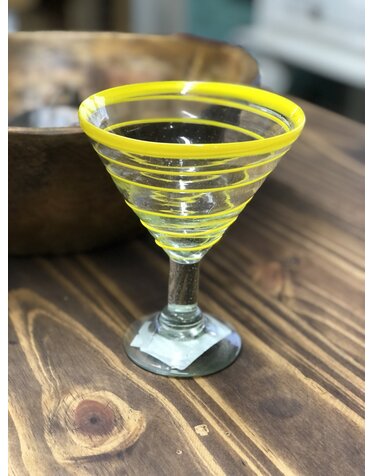Whirl Margarita/Martini (Yellow Swirl) 12oz