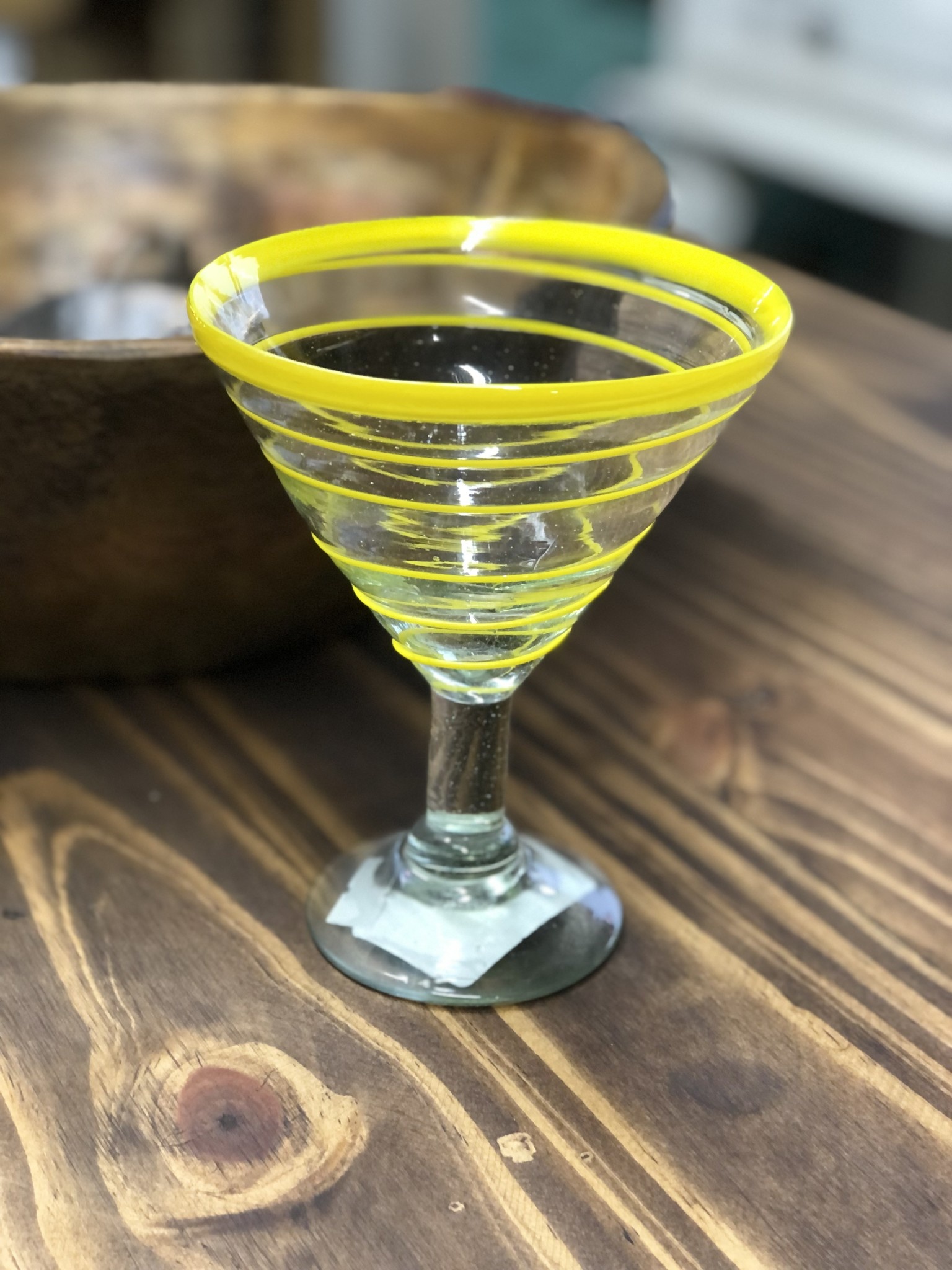 Whirl Margarita/Martini (Yellow Swirl) 12oz