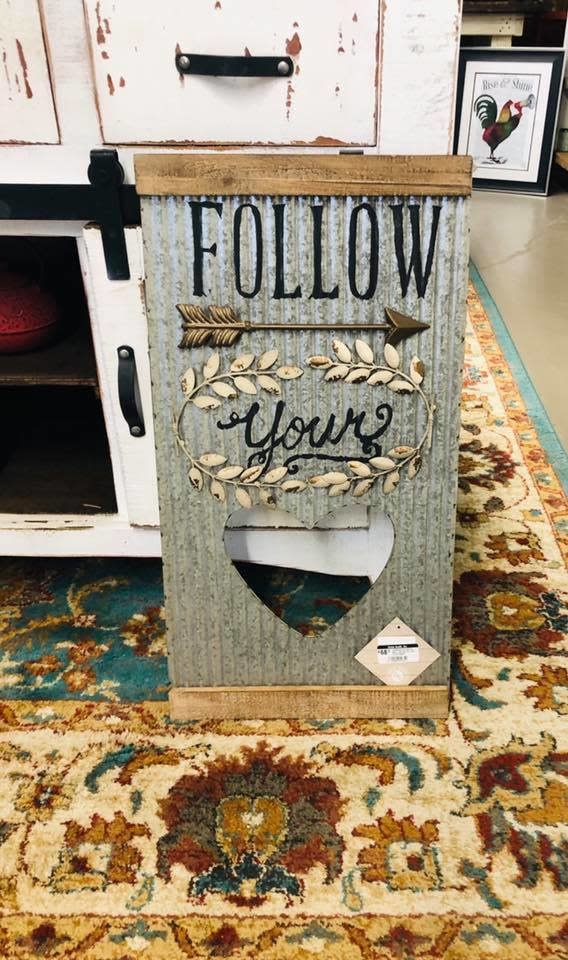 Corrugated Metal Wall Decor Follow Your Heart