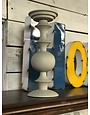 13.25" Ivory Matte Metal Candleholder