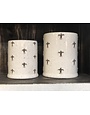 Set of  2 Fleur De Lis 12" & 14 " Jars, No Lids