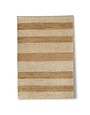 Natural & Jute Handwoven Stripe Wool Rug (2' x 3')