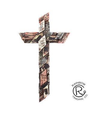 Multi-Wood Inspirational Cross