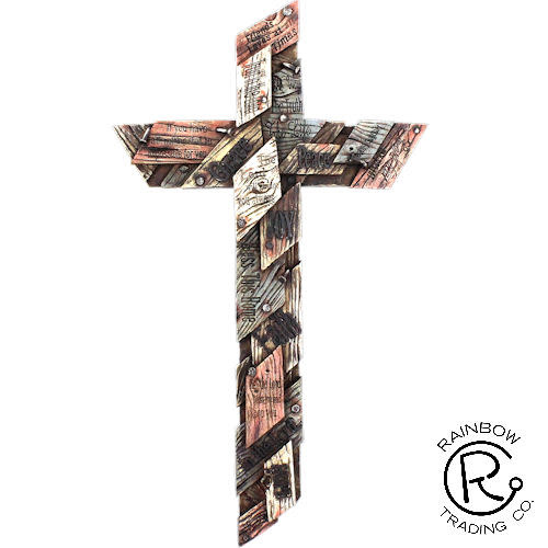 Multi-Wood Inspirational Cross