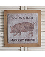 Vintage Metal Wall Art - Pig