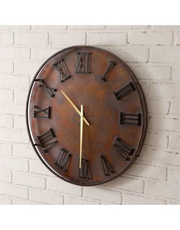 Mixed Metal Wall Clock
