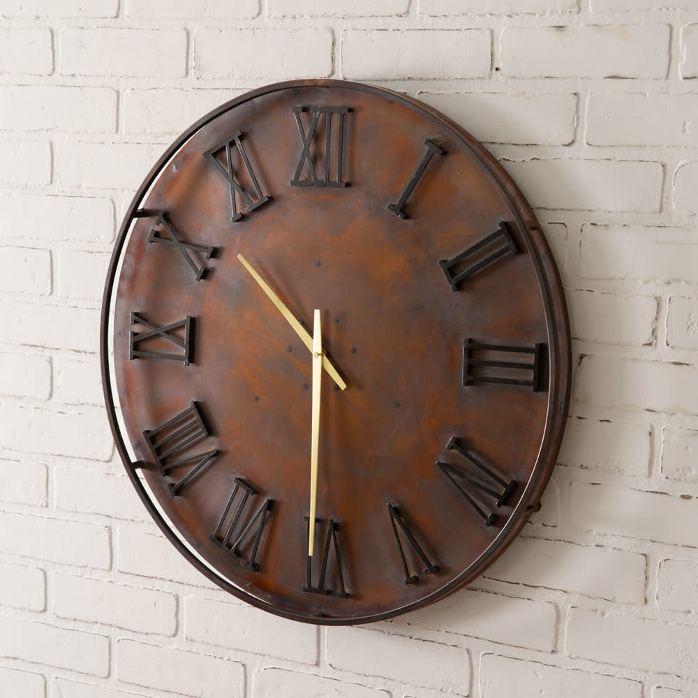 Mixed Metal Wall Clock