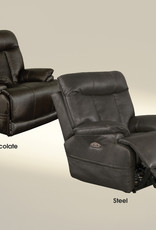 Jackson Furniture Naples Recliner Pwr Head, Lumbar, Ext Otto - Steel