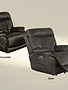 Jackson Furniture Naples Leather Recliner Pwr Head, Lumbar, Ext Otto - Steel