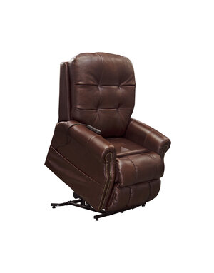Madison Leather Lift Chair w/ Heat & Massage - Walnut