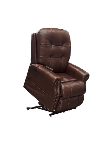 Madison Leather Lift Chair w/ Heat & Massage - Walnut
