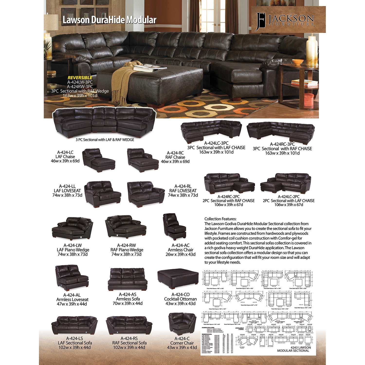 Lawson Armless Chair Godiva