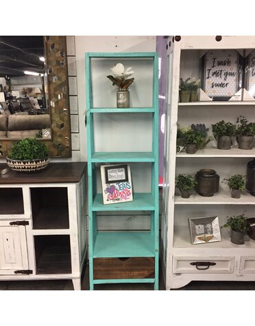 Ladder Bookcase - Aqua