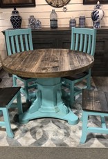 48" Round Santa Rita Dining Set - Aqua
