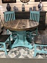 48" Round Santa Rita Dining Set - Aqua