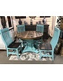 48" Round Santa Rita Dining Set - Aqua