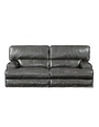 Wembley Leather Layflat Reclining Sofa - Steel