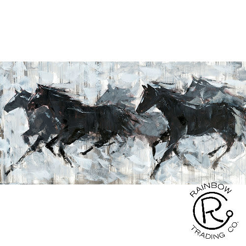 Running Horses 28 x56 Canvas