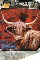 Longhorn Red Canvas 40 X 40