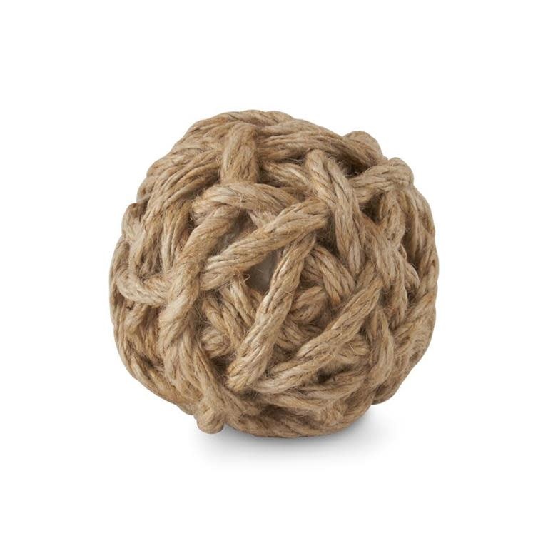 4" Twine Natural Seagrass Ball - Tan