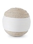 4" White & Natural Tan Seagrass Ball
