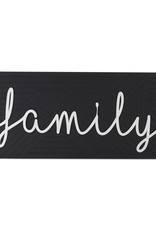 39.25" Black & White "Family" Script Inspirational Sign