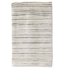 Gray & Cream Woven Wool Rug (2' x 3')
