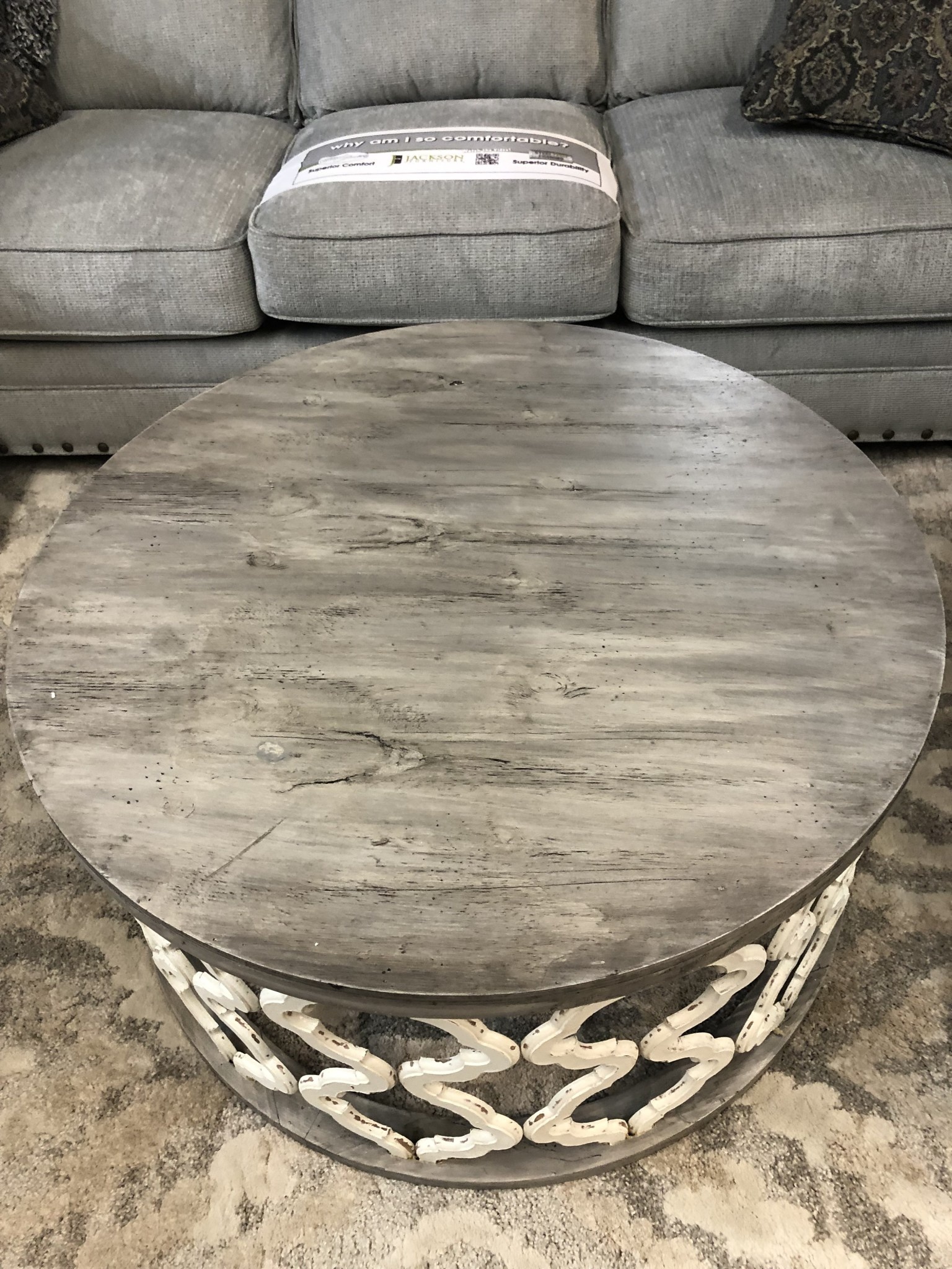 Brocade Coffee Table - Nero White/Granite