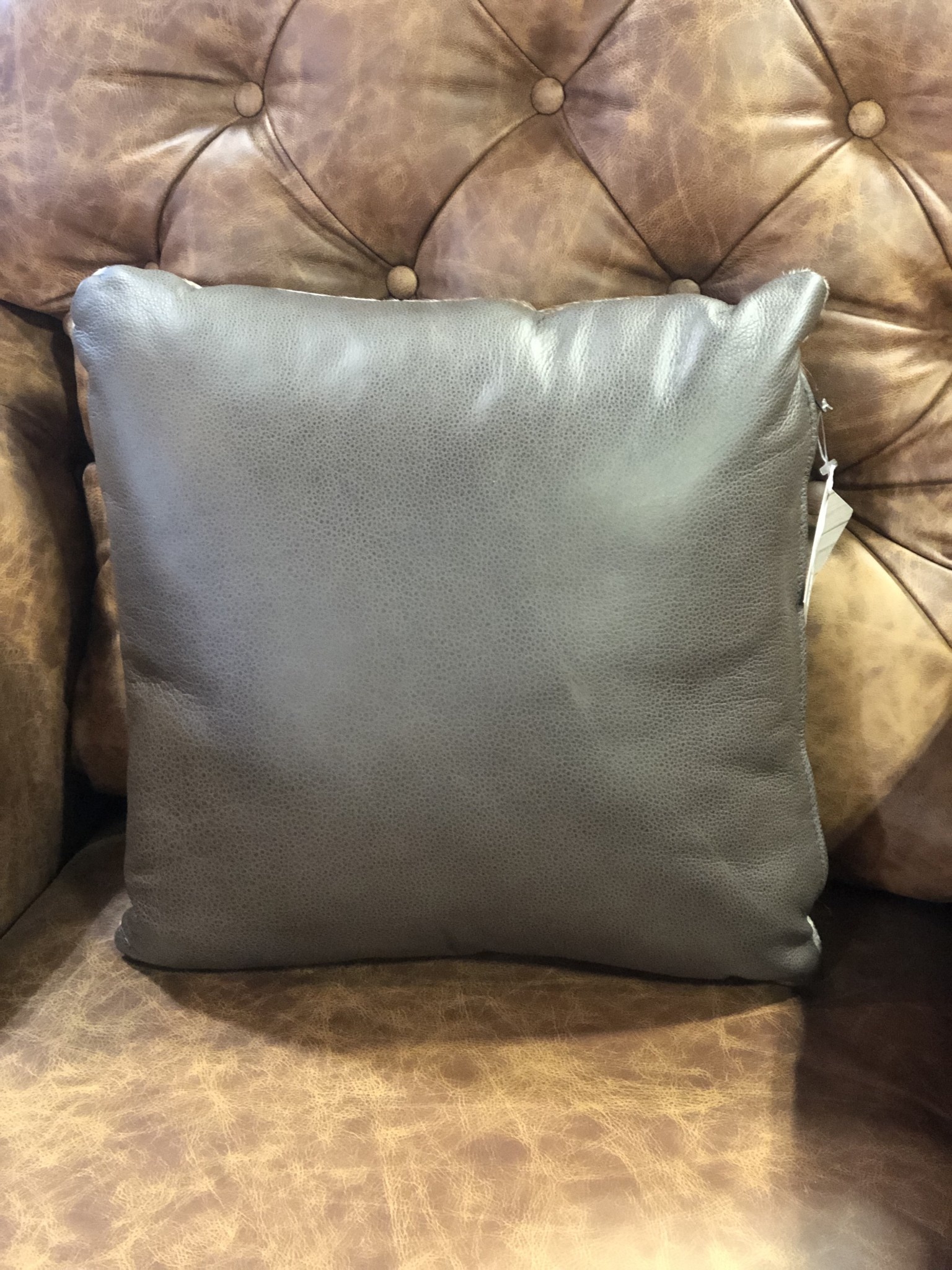 United Leather Pillow