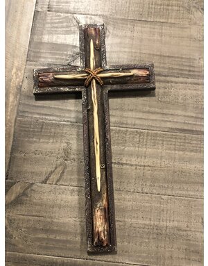Antler Wood Wall Cross
